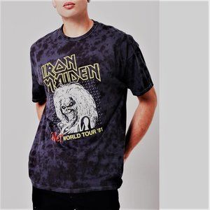 Iron Maiden Killers Tour 81 Tie Dye metal rock Official T-Shirt M runs big NWT